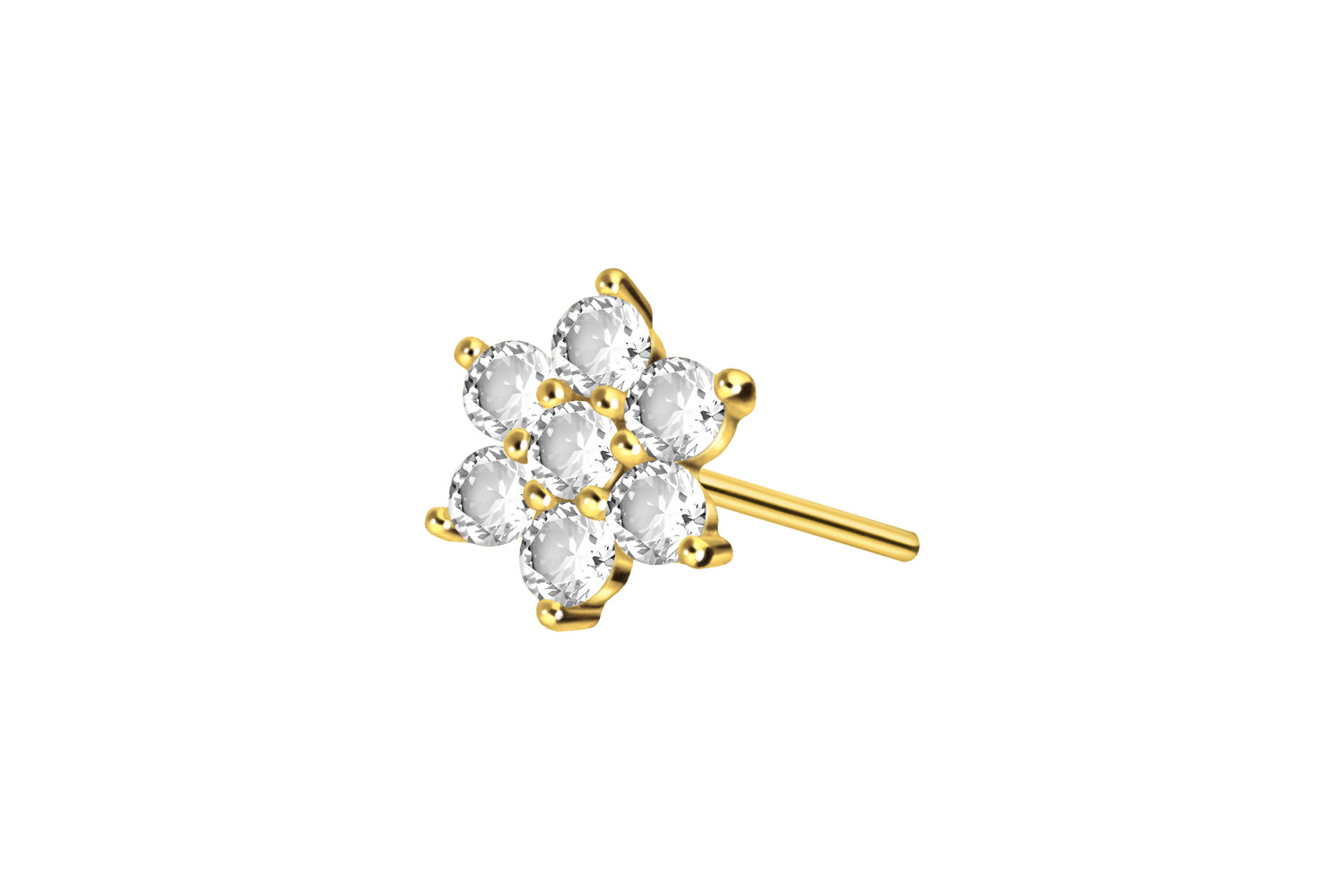 Titan Aufsatz mit Push Pin KRISTALLBLUME